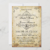 Invitations de douche nuptiale Vintage (Devant)