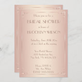 Invitations de douche nuptiale vintage (Devant / Derrière)