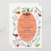 Invitations de douche nuptiale vintage (Devant / Derrière)