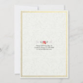 Invitations de douche nuptiale Vintage (Dos)