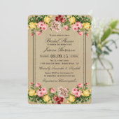 Invitations de douche nuptiale Vintage (Debout devant)