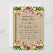 Invitations de douche nuptiale Vintage (Devant)