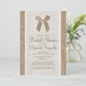 Invitations de douche nuptiale Vintage Brown (Debout devant)
