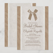 Invitations de douche nuptiale Vintage Brown (Devant / Derrière)