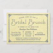 Invitations de douche nuptiale vintage Brunch (Devant)