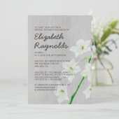 Invitations de douche nuptiale Vintage Jasmine (Debout devant)
