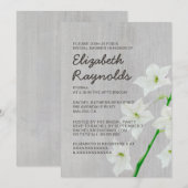 Invitations de douche nuptiale Vintage Jasmine (Devant / Derrière)