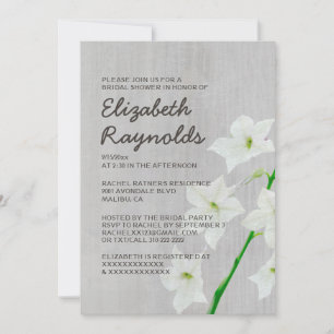 Invitations de douche nuptiale Vintage Jasmine