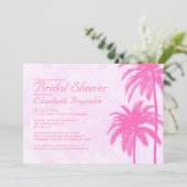 Invitations de douche nuptiale vintage Palm Tree B (Debout devant)