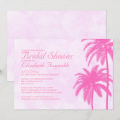 Invitations de douche nuptiale vintage Palm Tree B (Devant / Derrière)