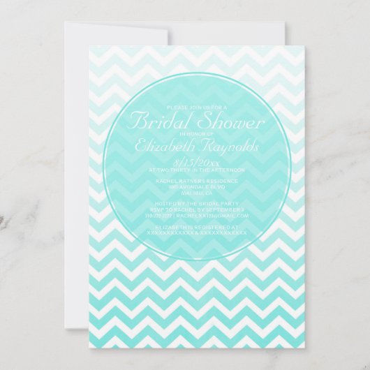 Invitations de douche nuptiale vintage Zigzag (Devant)