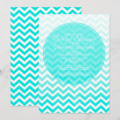 Invitations de douche nuptiale vintage Zigzag (Devant / Derrière)