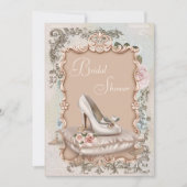 Invitations de douche nuptiale vintages (Devant)