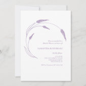 Invitations de douche nuptiale violet (Devant)