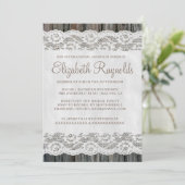 Invitations de douche nuptiale Western Tree Bark (Debout devant)