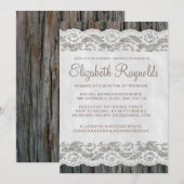 Invitations de douche nuptiale Western Tree Bark (Devant / Derrière)