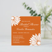 Invitations de douche nuptiale White Daisy (Debout devant)