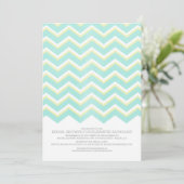 Invitations de douche nuptiale Zigzag moderne (Debout devant)