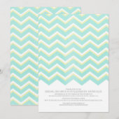 Invitations de douche nuptiale Zigzag moderne (Devant / Derrière)