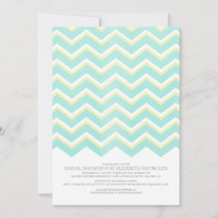 Invitations de douche nuptiale Zigzag moderne