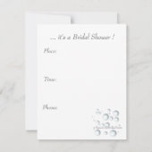 Invitations de douche - nuptiales ou bébé (Dos)