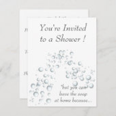 Invitations de douche - nuptiales ou bébé (Devant / Derrière)