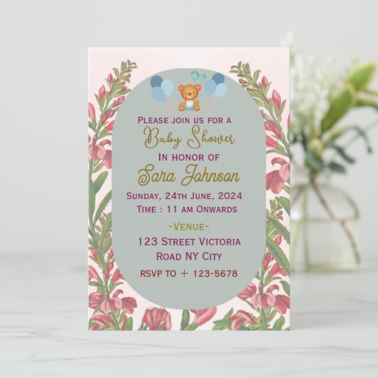 Invitations de douche pour bébé (Debout devant)