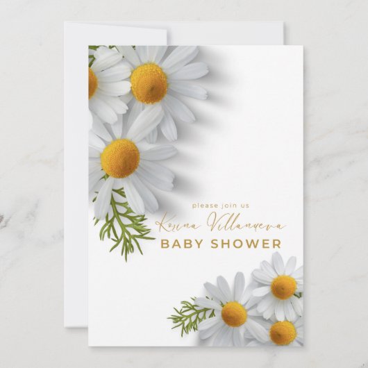 Invitations de douche pour bébé (Dos)