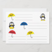 Invitations de douche pour bébé (Dos)