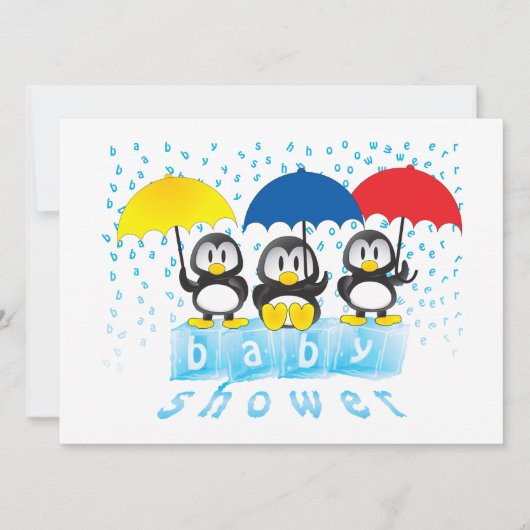 Invitations de douche pour bébé (Devant)