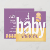 Invitations de douche pour bébé (Devant / Derrière)