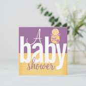 Invitations de douche pour bébé (Debout devant)