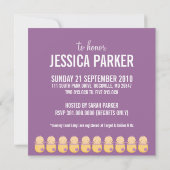 Invitations de douche pour bébé (Dos)