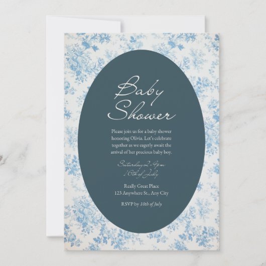 Invitations de douche pour bébé (Devant)