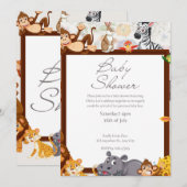 Invitations de douche pour bébé (Devant / Derrière)