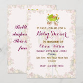 Invitations de douche pour bébé (Devant / Derrière)
