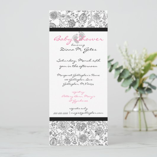 Invitations de douche pour bébé (Debout devant)