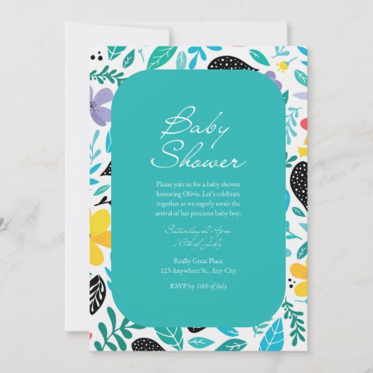 Invitations de douche pour bébé (Devant)