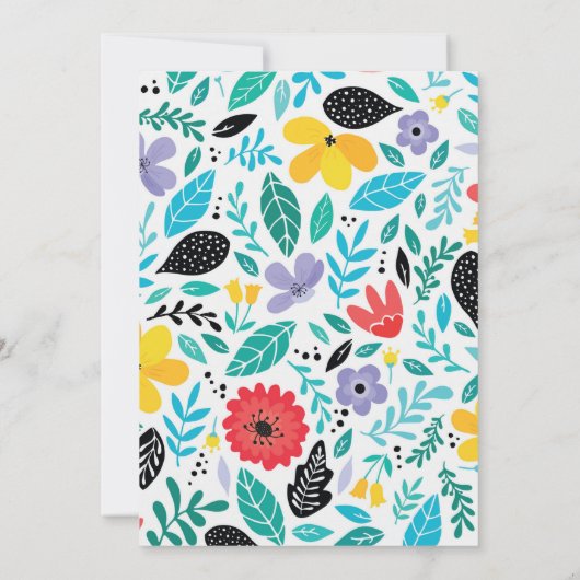 Invitations de douche pour bébé (Dos)