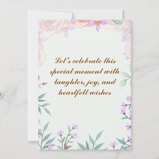 Invitations de douche pour bébé (Dos)