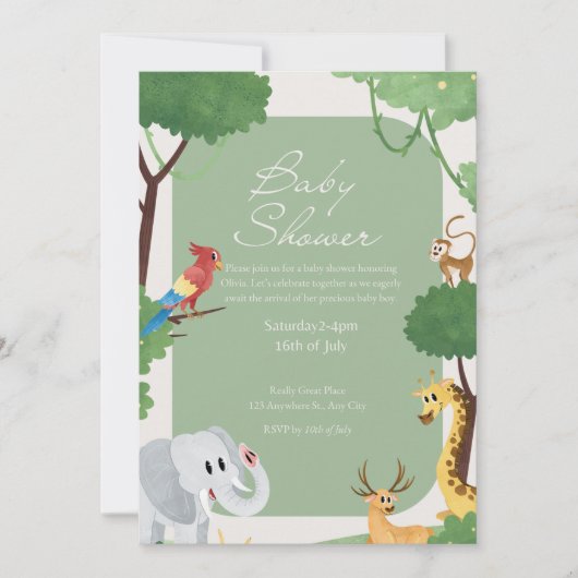 Invitations de douche pour bébé (Devant)