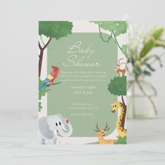 Invitations de douche pour bébé (Debout devant)