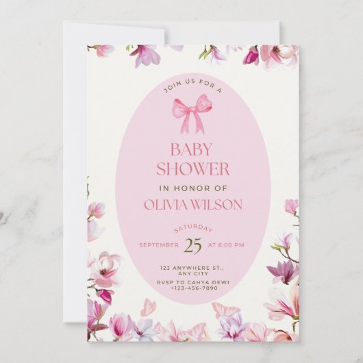 Invitations de douche pour bébé (Devant)