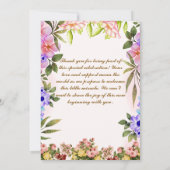 Invitations de douche pour bébé (Dos)