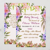 Invitations de douche pour bébé (Devant / Derrière)