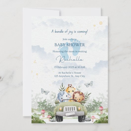 Invitations de douche pour bébé (Devant)