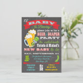 Invitations de douche pour bébé à la bière et à la (Debout devant)