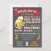 Invitations de douche pour bébé à la bière et à la (Devant)