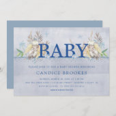 Invitations de douche pour bébé | Angel Baby (Devant / Derrière)