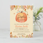 Invitations de douche pour bébé automne - Un petit (Debout devant)